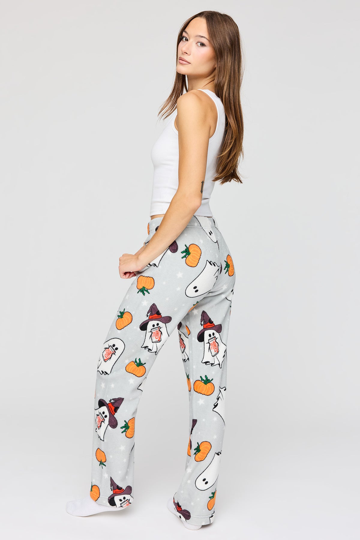 Vue alternative 3. Pantalon de pyjama en peluche à imprimé Diet Coke Halloween 