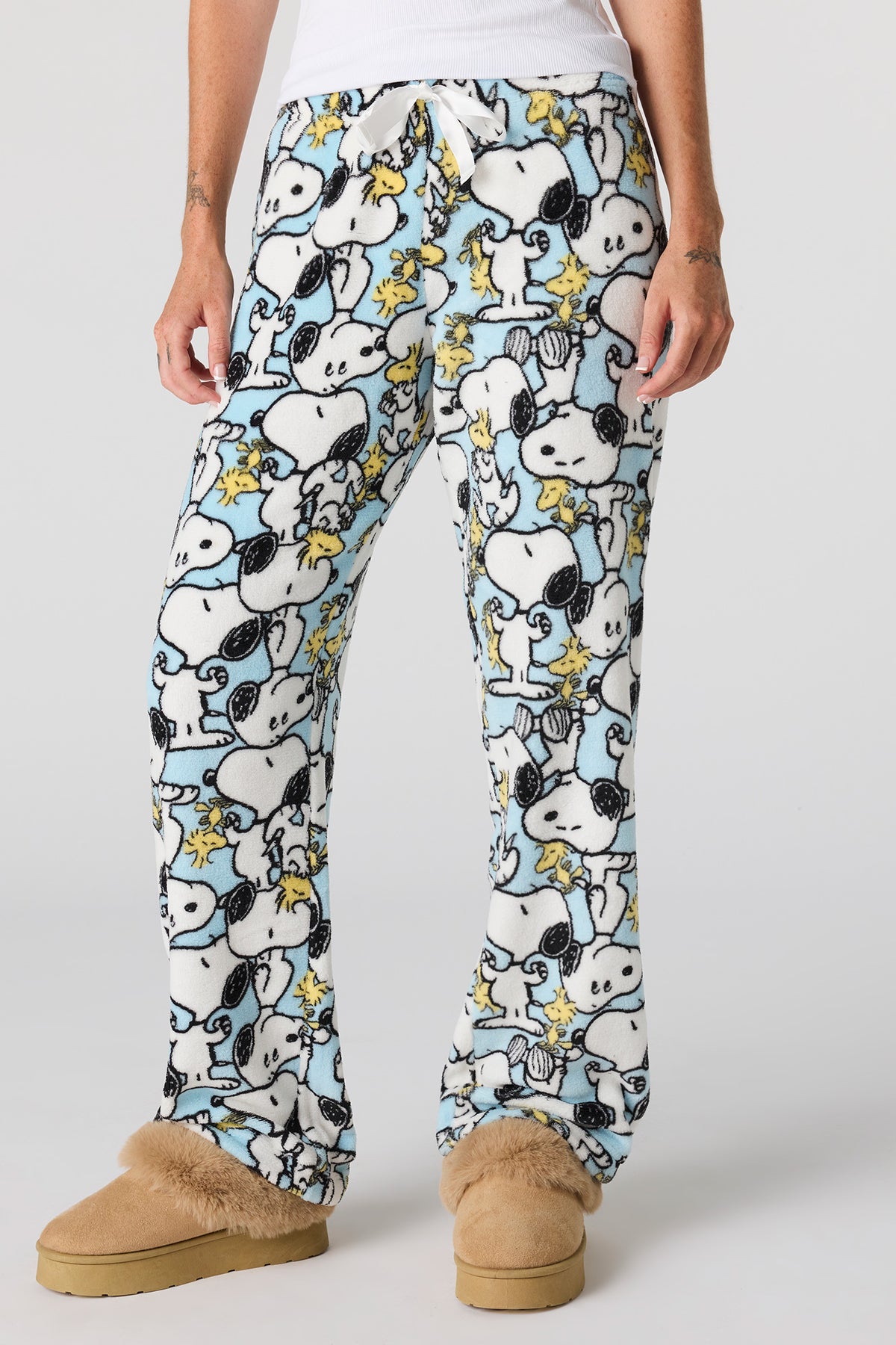 Alt View 2. Peanuts Plush Pajama Pant - Blue