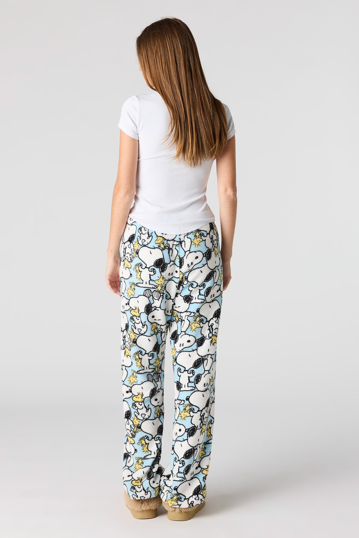 Alt View 3. Peanuts Plush Pajama Pant - Blue