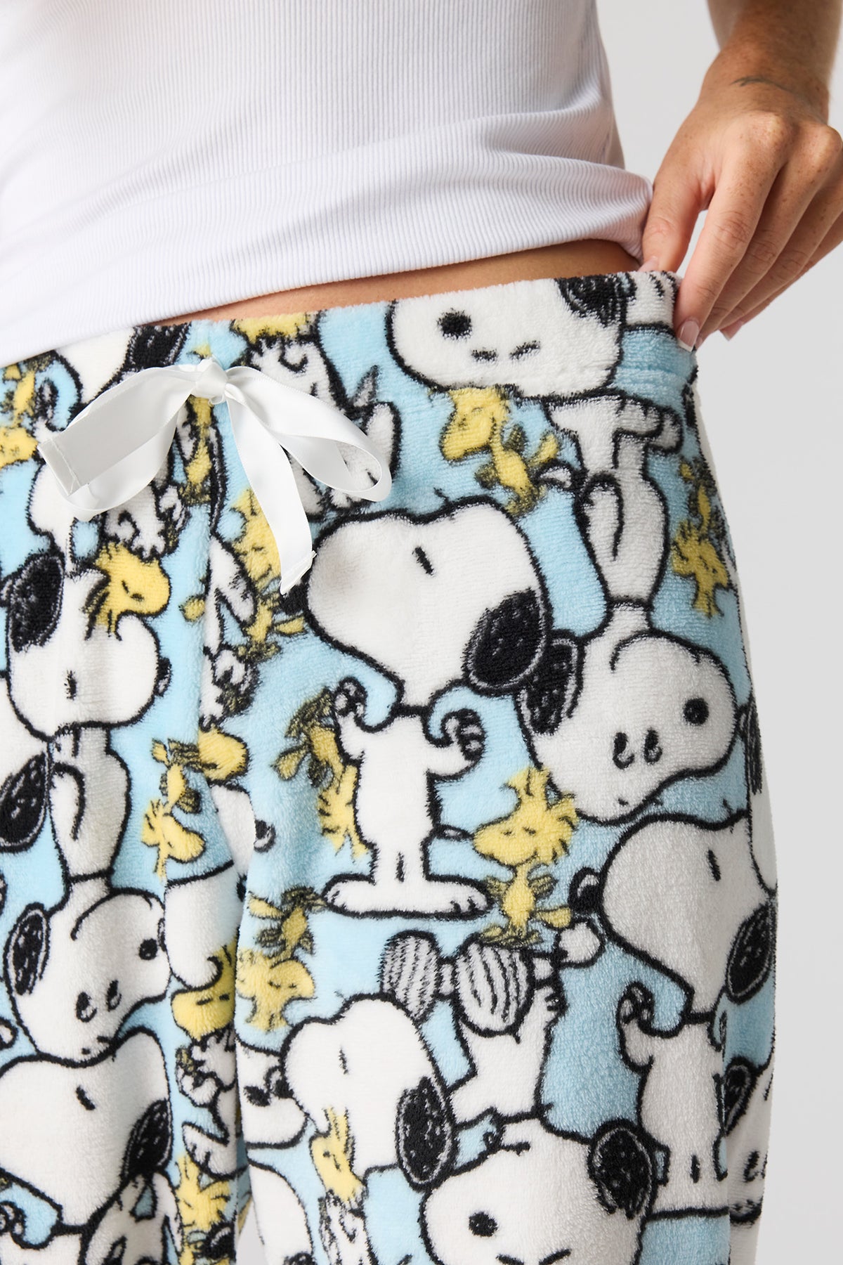 Alt View 4. Peanuts Plush Pajama Pant - Blue