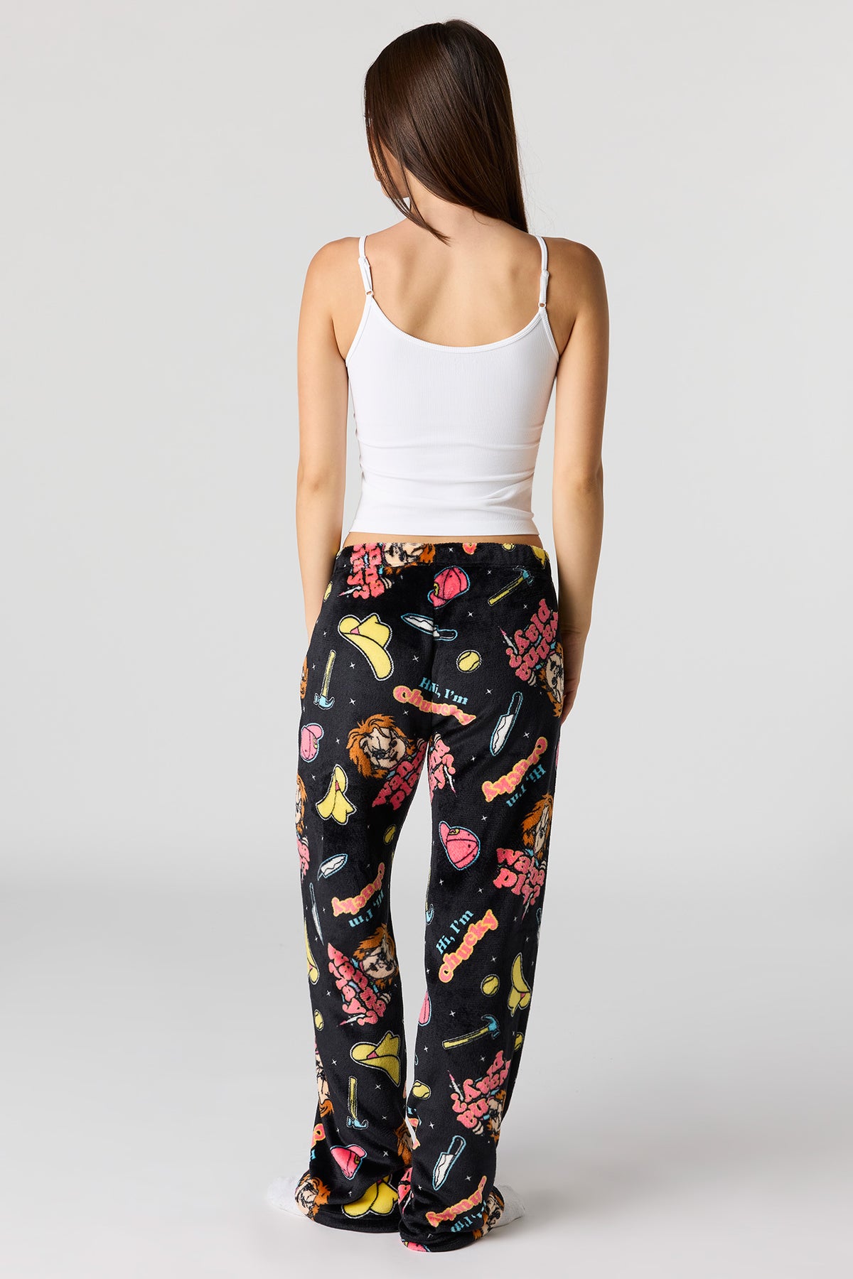 Alt View 3. Halloween Plush Pajama Pant - Black