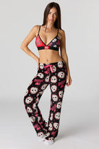 Pantalon de pyjama en peluche à imprimé Halloween
