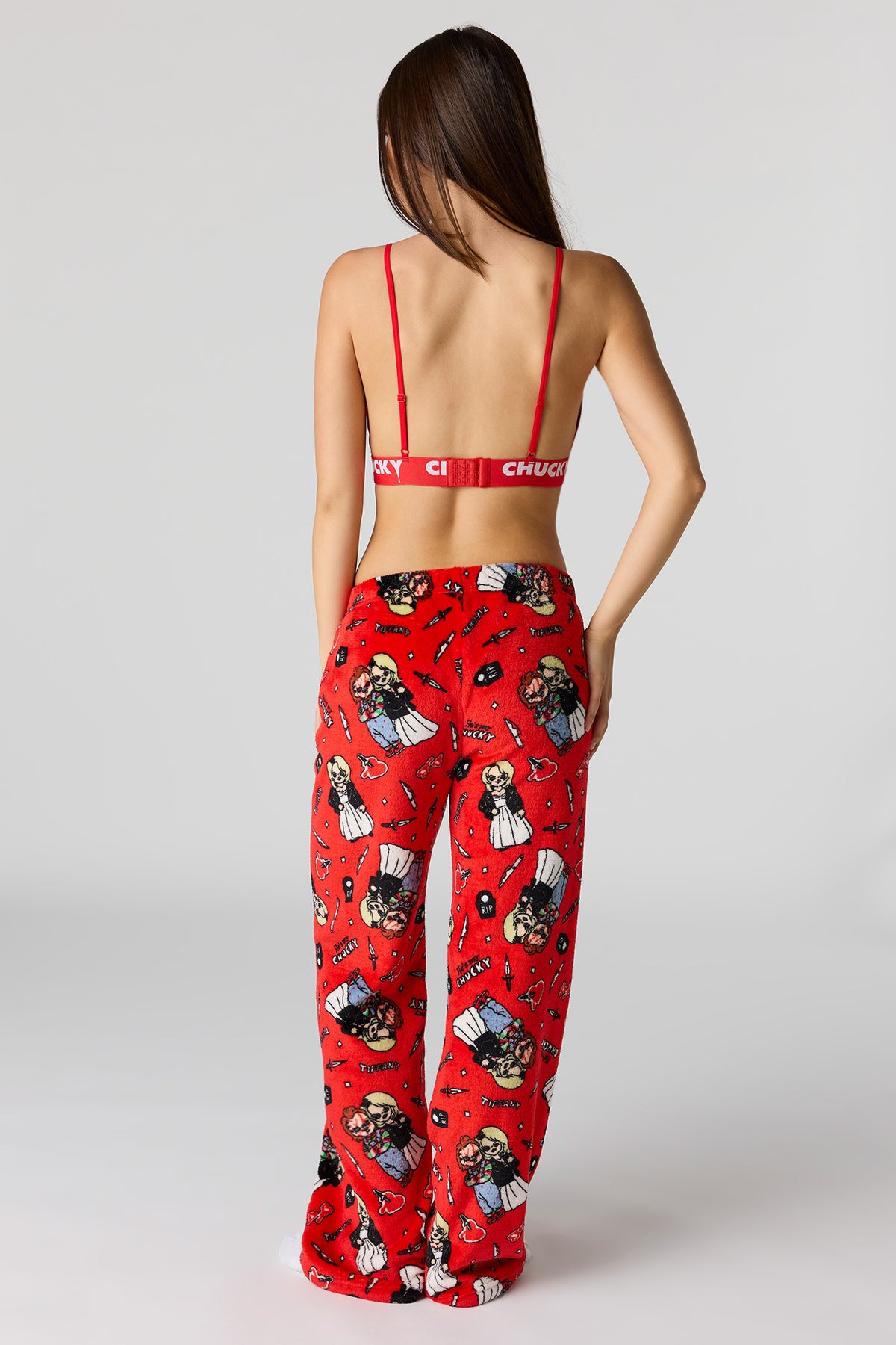 Vue alternative 3. Pantalon de pyjama en peluche à imprimé Halloween