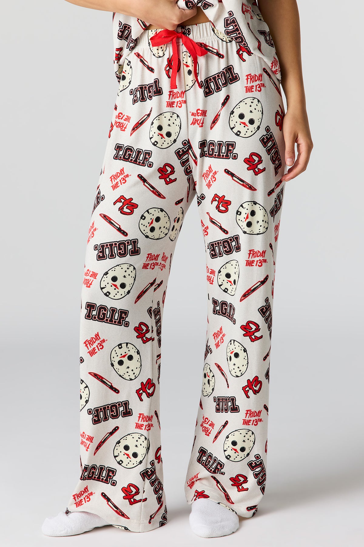 Vue alternative 3. Ensemble pyjama avec haut boutonné à imprimé Halloween et pantalon