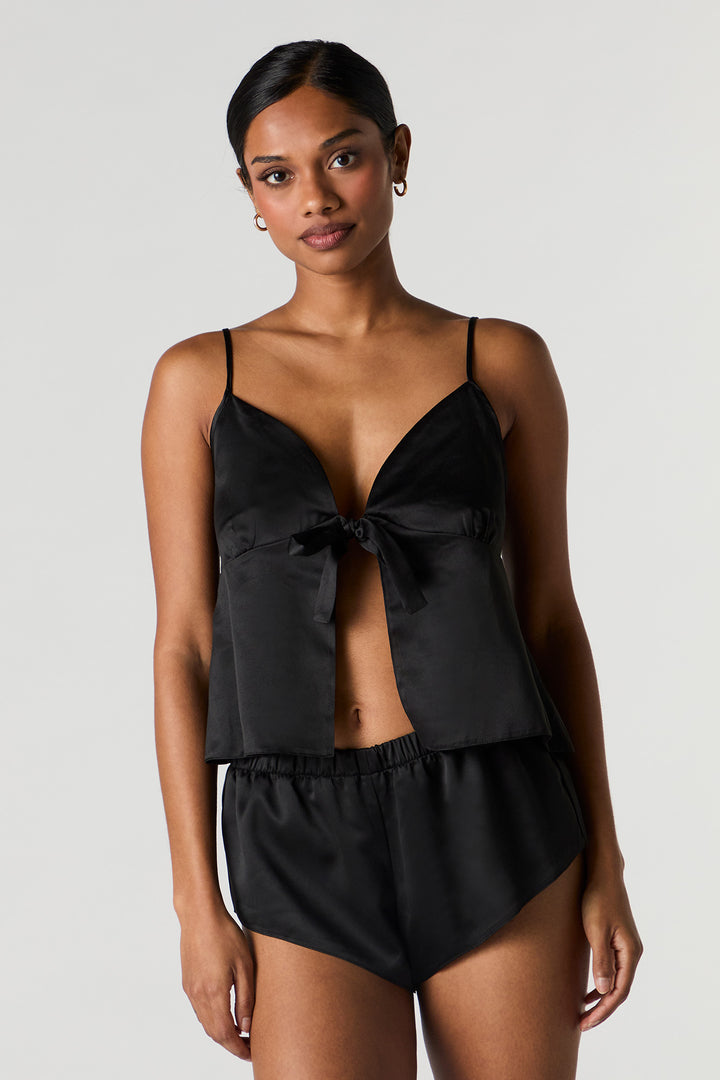 Satin Babydoll Tank & Short 2 Piece Pajama Set