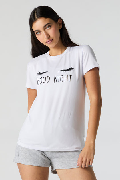 Good Night Graphic Pajama T-Shirt