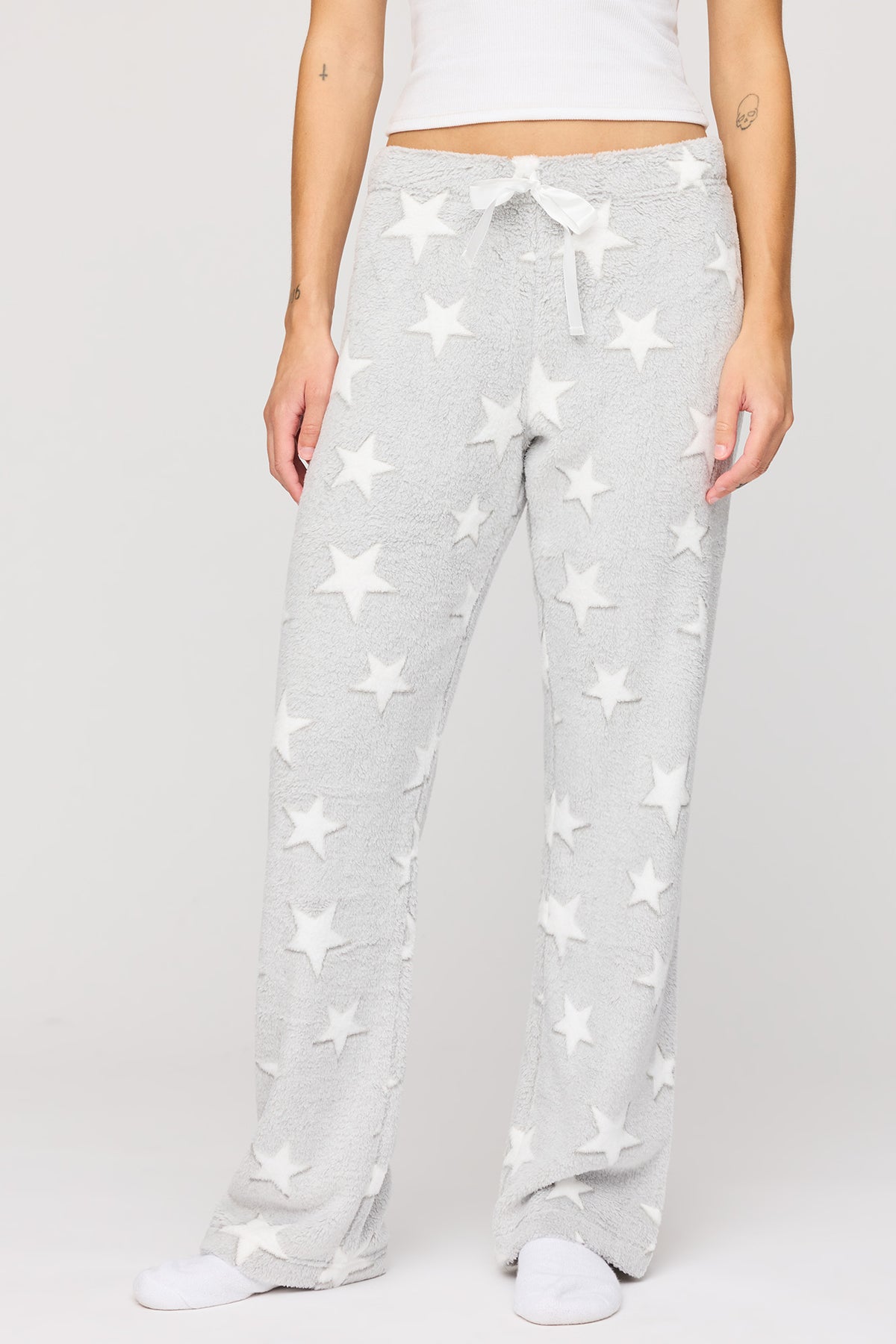 Alt View 2. Plush Pajama Pant - Light Grey