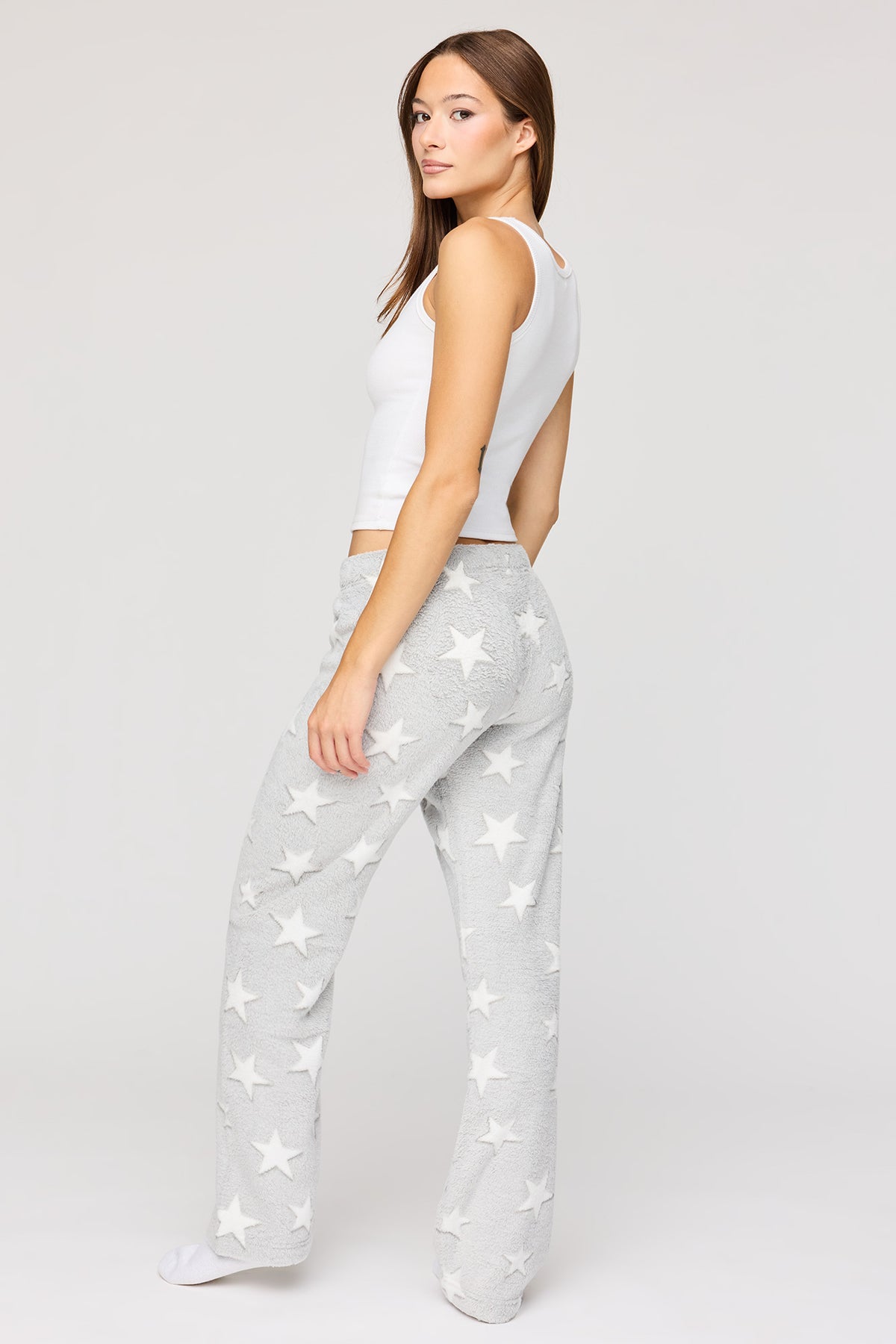 Alt View 3. Plush Pajama Pant - Light Grey