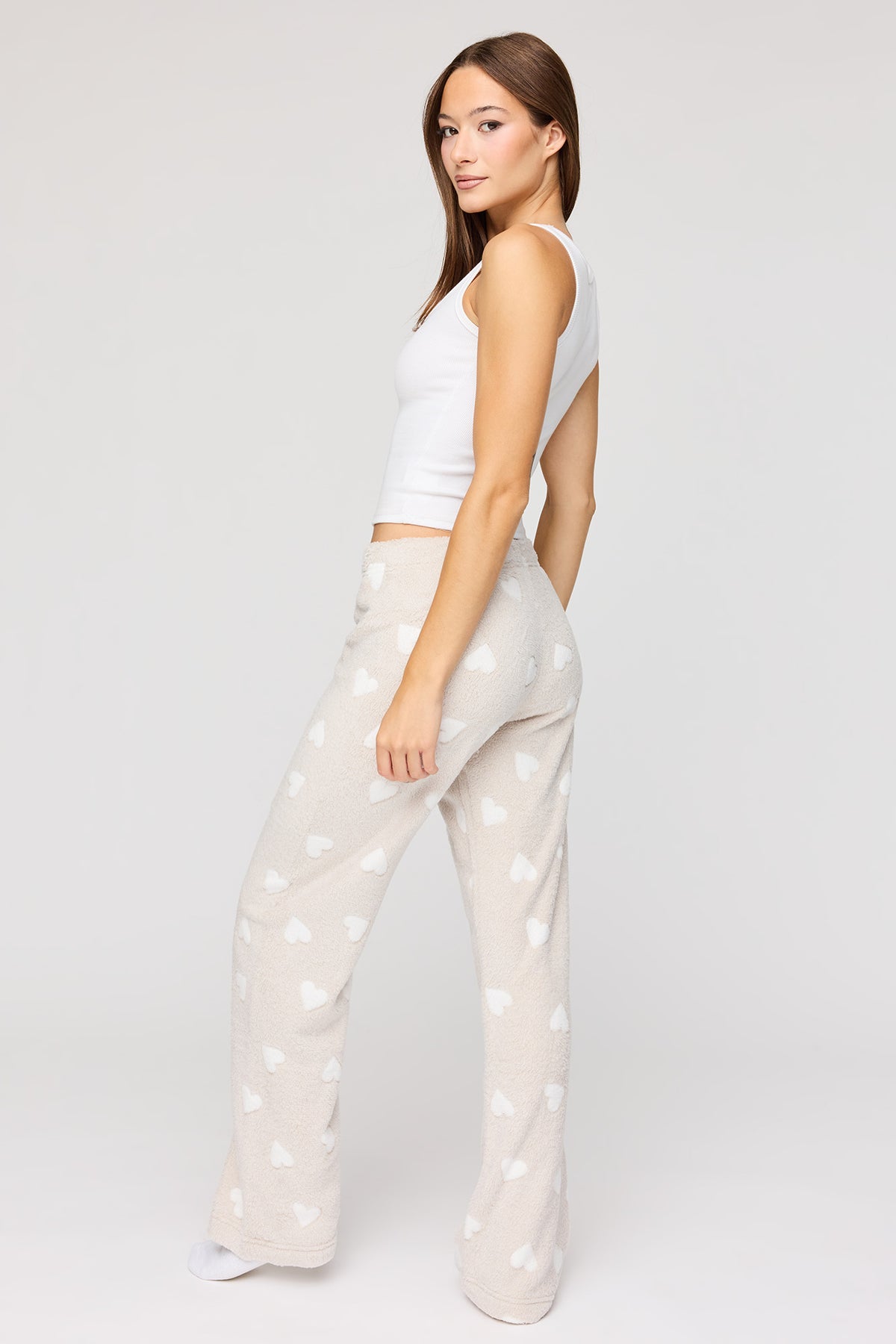 Alt View 3. Plush Pajama Pant - White