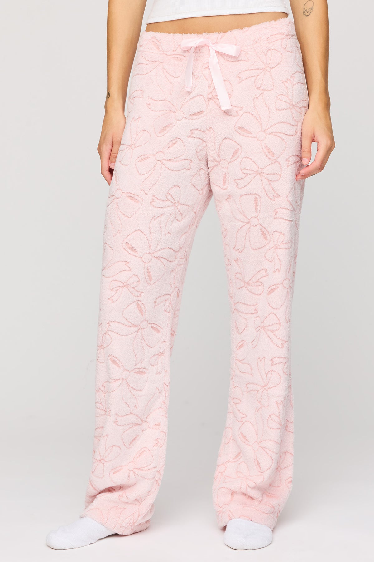 Alt View 2. Plush Pajama Pant - Burgundy
