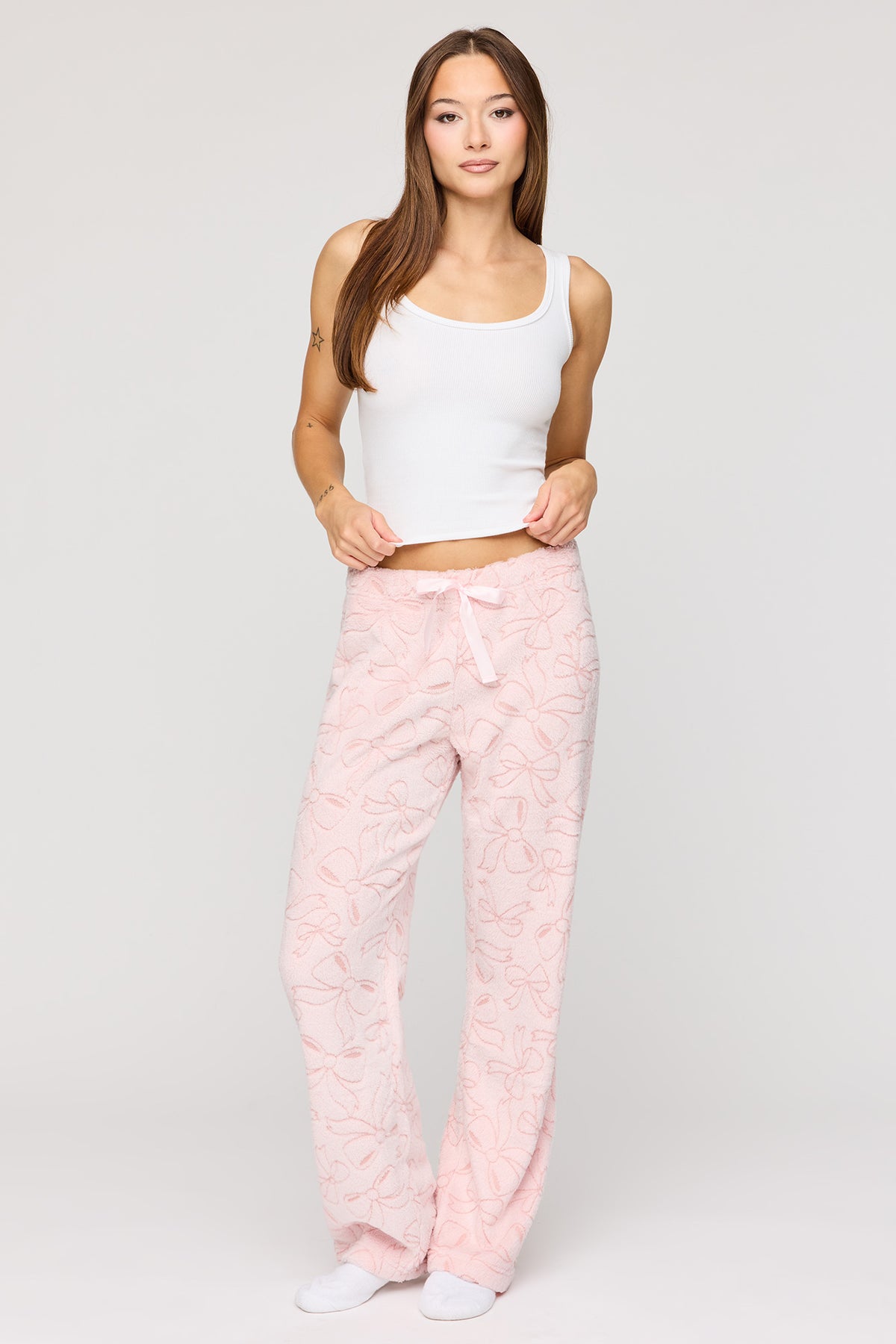 Alt View 4. Plush Pajama Pant - Burgundy