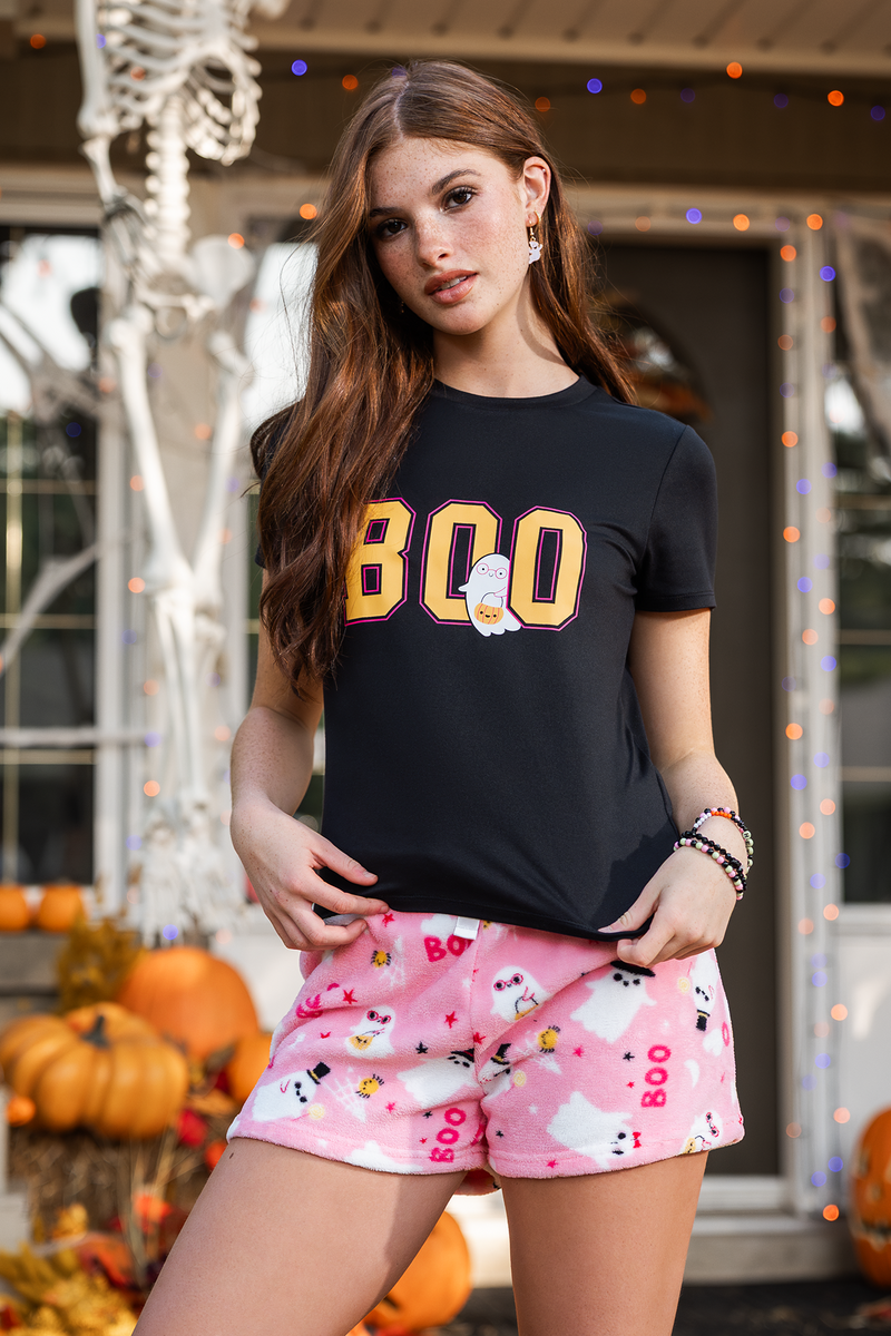 Halloween T-Shirt & Short 2 Piece Pajama Set