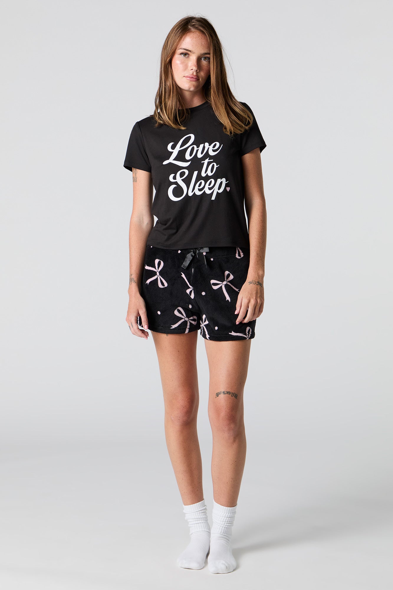 Graphic T-Shirt & Plush Short 2 Piece Pajama Set – Urban Planet