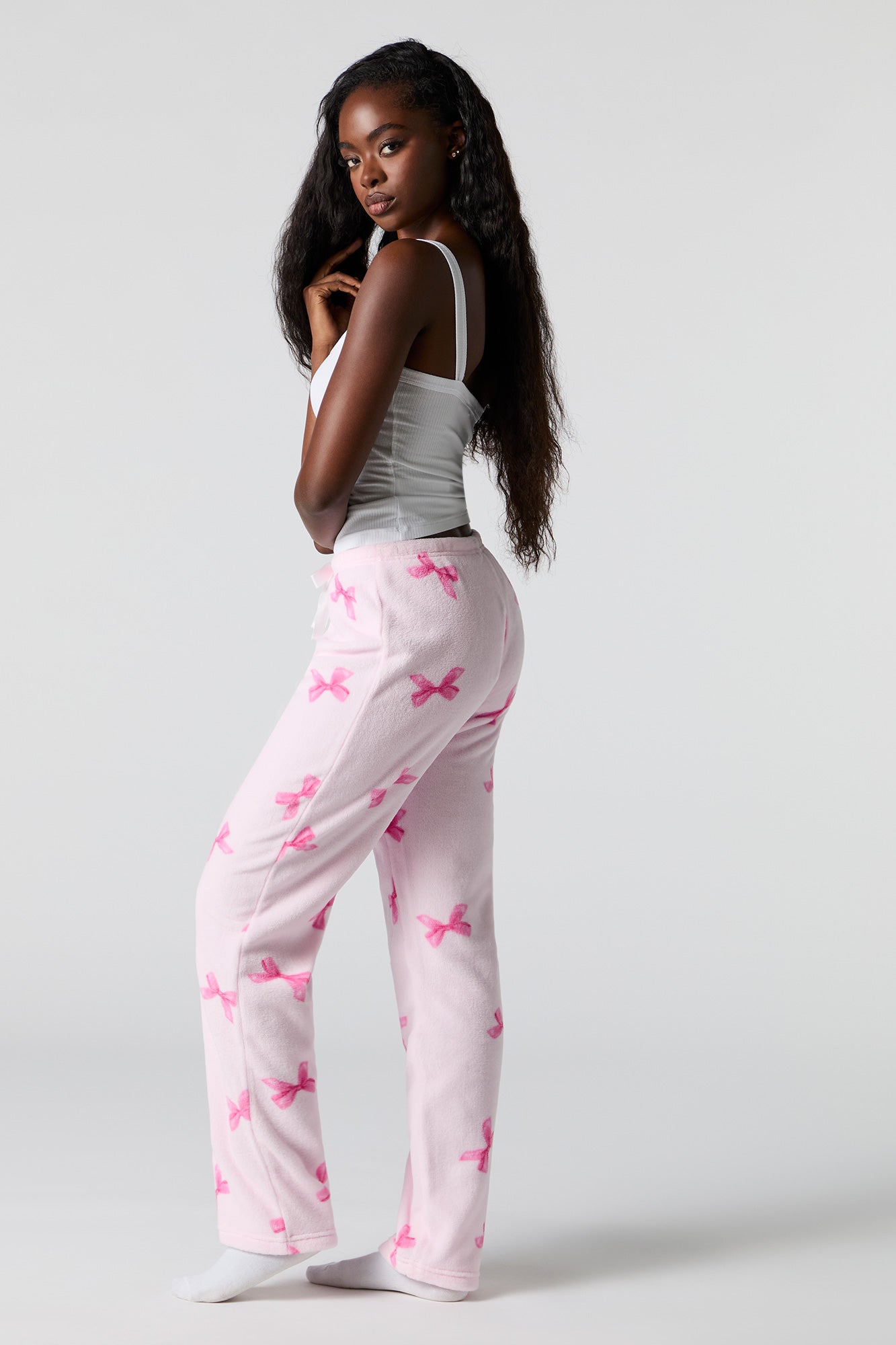 Plush Printed Bow Pajama Pant – Urban Planet