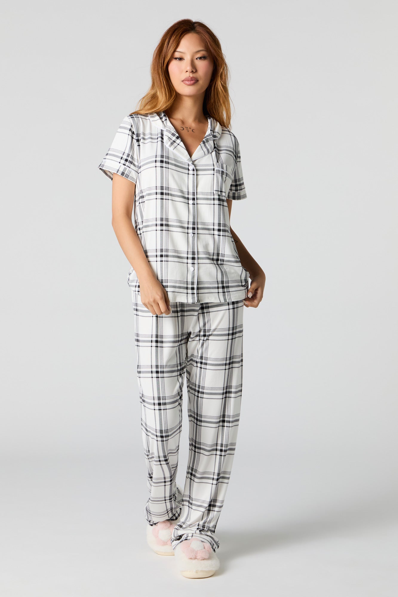 Pantalon Pyjama Plaid Femme Pantalon Pyjama De Noël à Carreaux