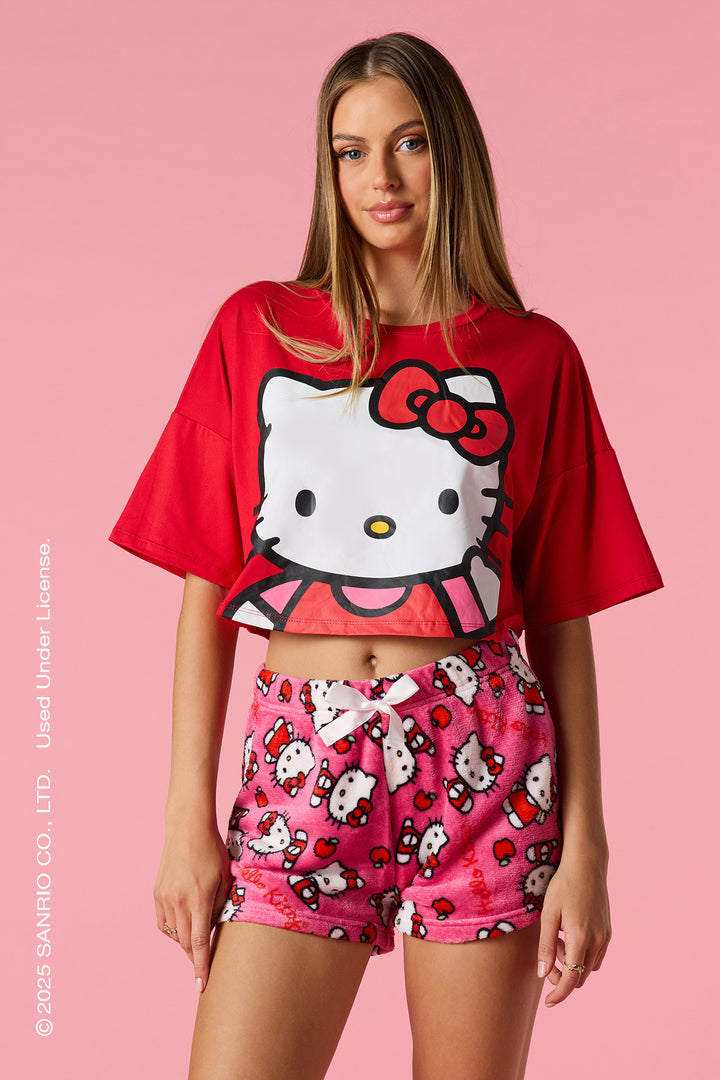 Ensemble pyjama avec t-shirt et short à imprimé Hello Kitty®