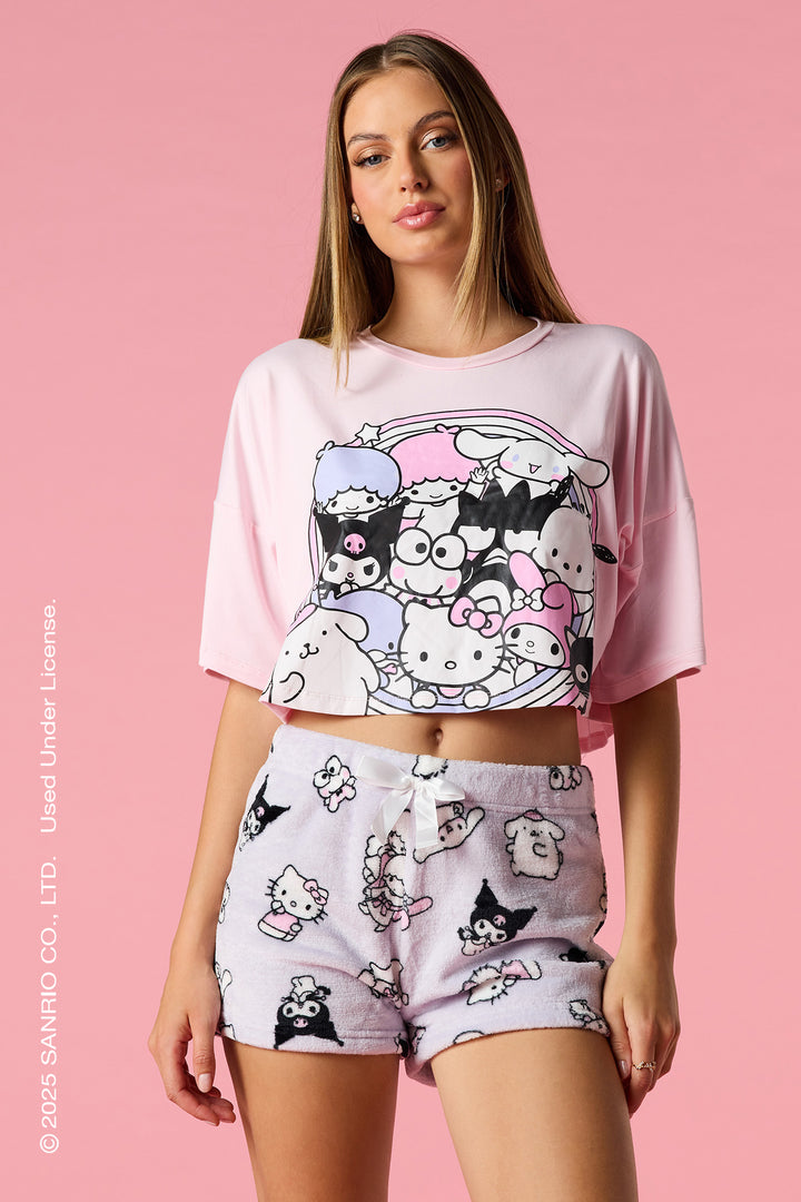 Ensemble pyjama avec t-shirt et short à imprimé Hello Kitty® and Friends