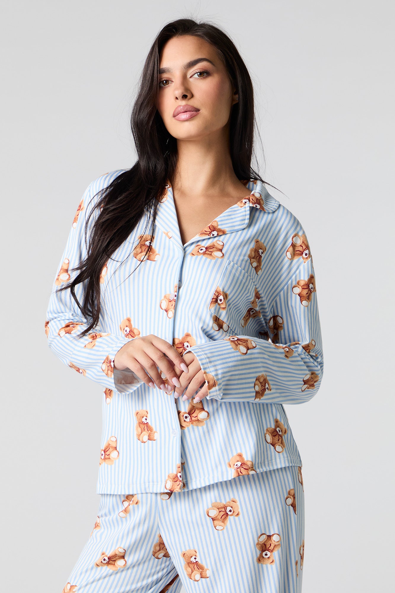Button-Up Top & Pant 2 Piece Pajama Set – Urban Planet