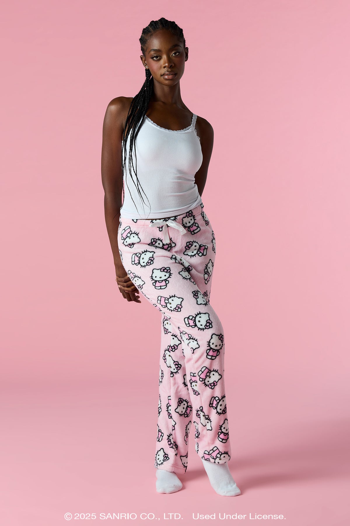 Pantalon de pyjama pelucheux Hello Kitty