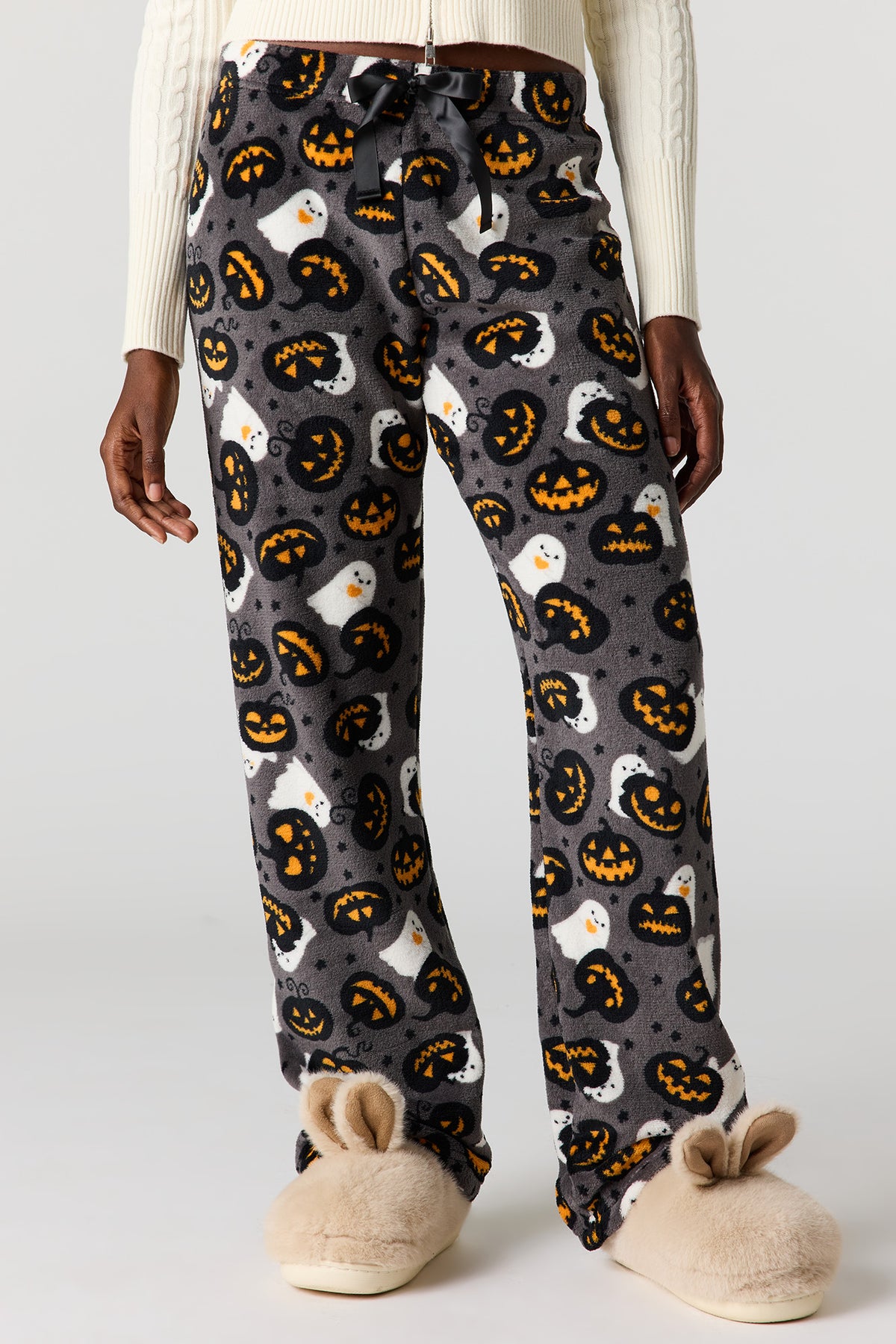 Alt View 11. Halloween Print Plush Pajama Pant - Off White