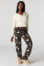 Halloween Print Plush Pajama Pant