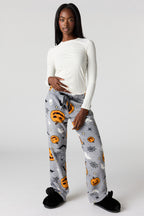 Halloween Print Plush Pajama Pant
