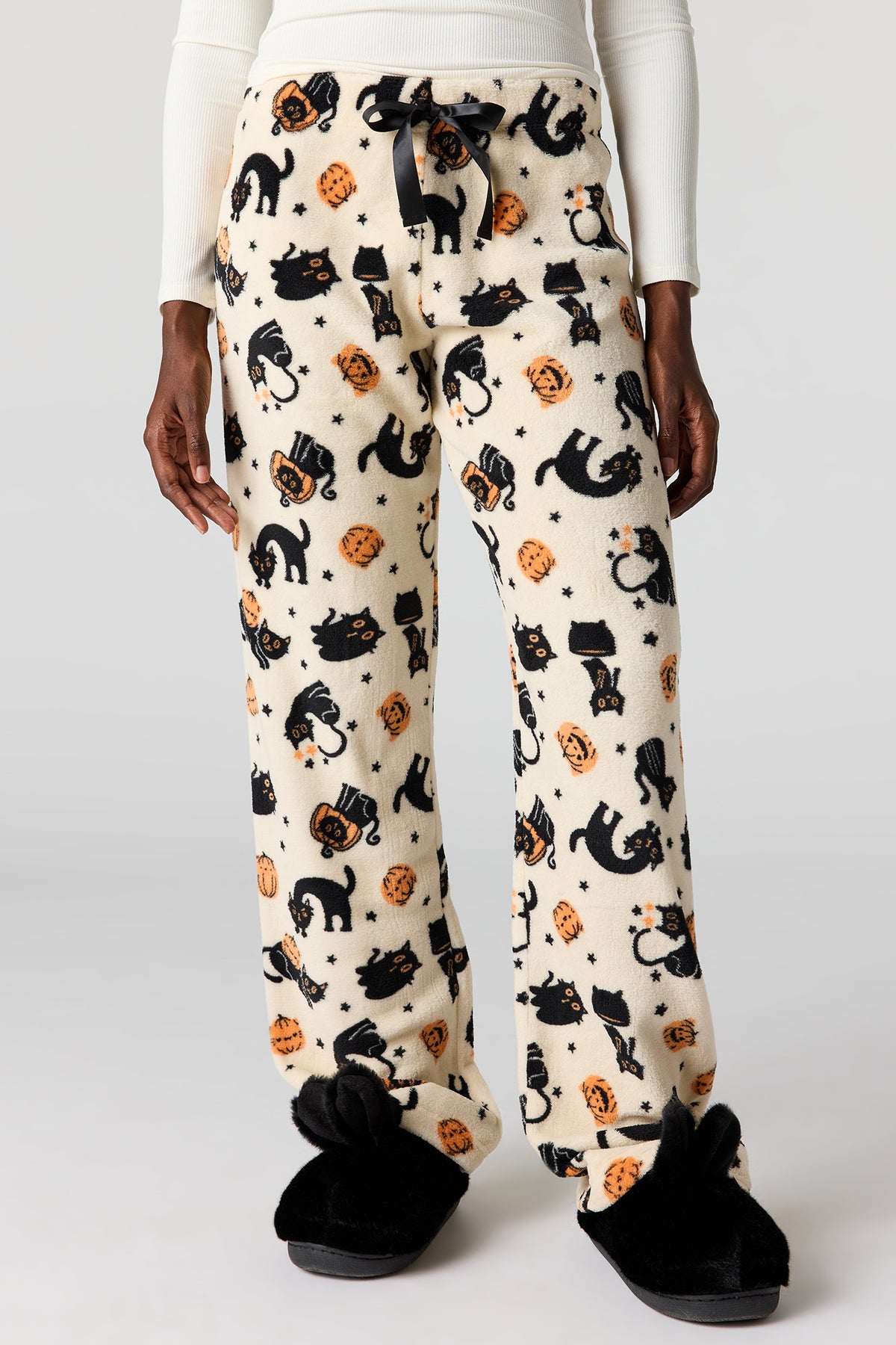 Alt View 17. Halloween Print Plush Pajama Pant - Off White
