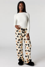 Halloween Print Plush Pajama Pant