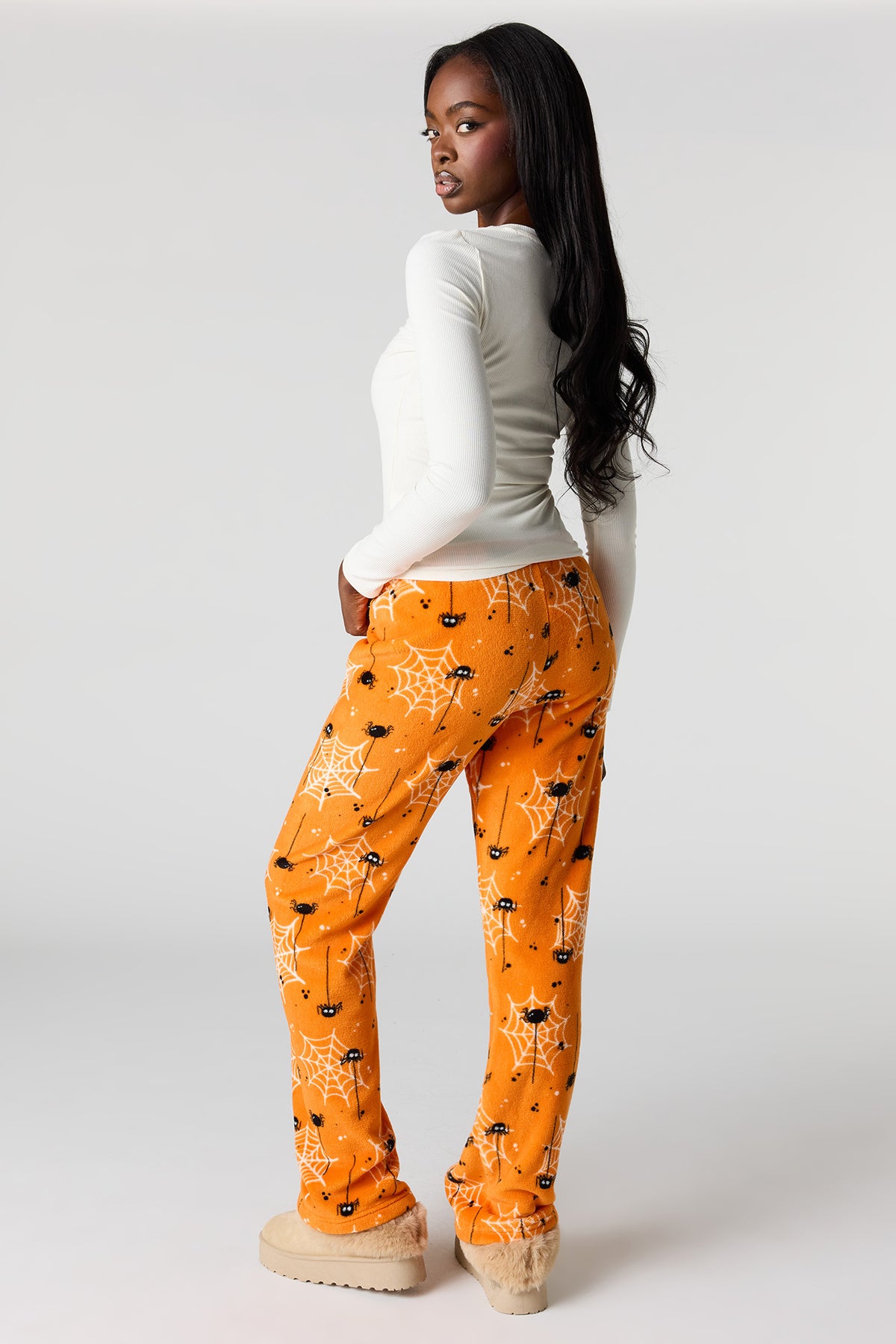Alt View 24. Halloween Print Plush Pajama Pant - Off White