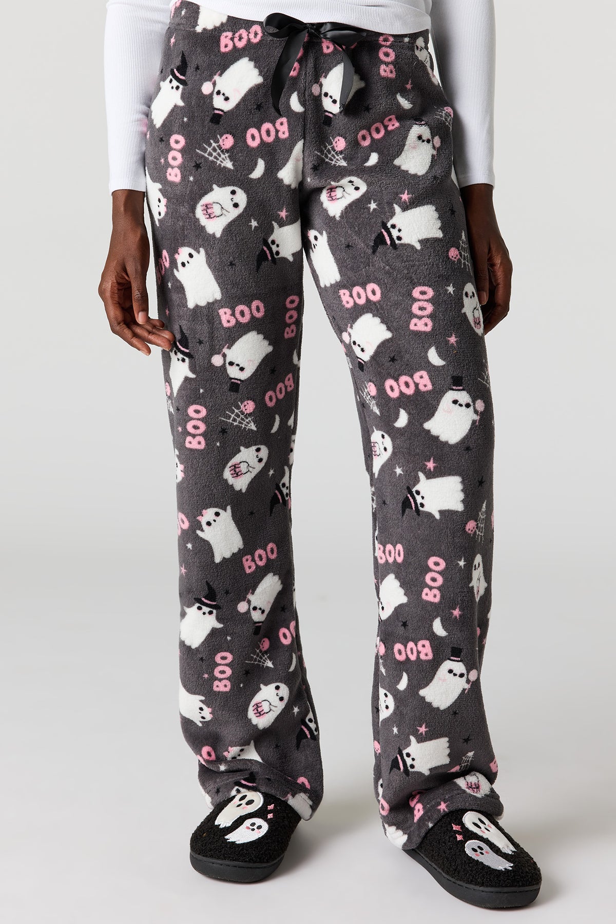 Alt View 26. Halloween Print Plush Pajama Pant - Off White