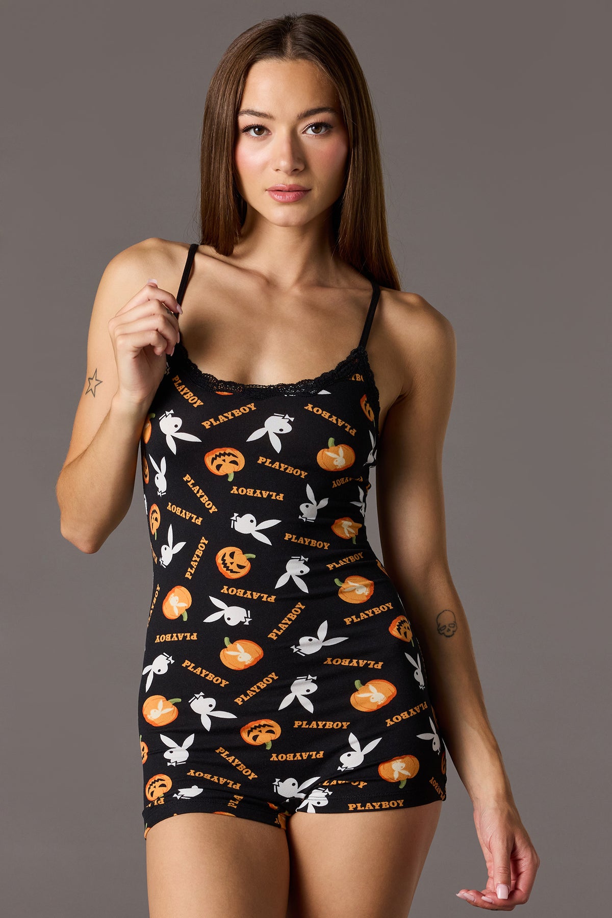Combi-short pyjama à imprimé Playboy Halloween 