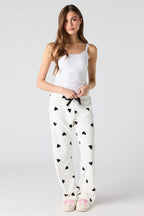 Printed Plush Pajama Pant