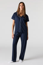 Button-Up Top & Pant Pajama Set