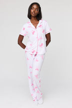 Ensemble pyjama avec haut boutonné et pantalon