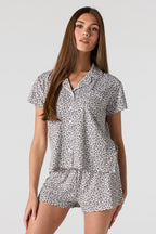 Button-Up Top & Short Pajama Set