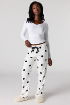 Printed Plush Pajama Pant
