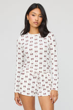 Long Sleeve Top & Short Pajama Set