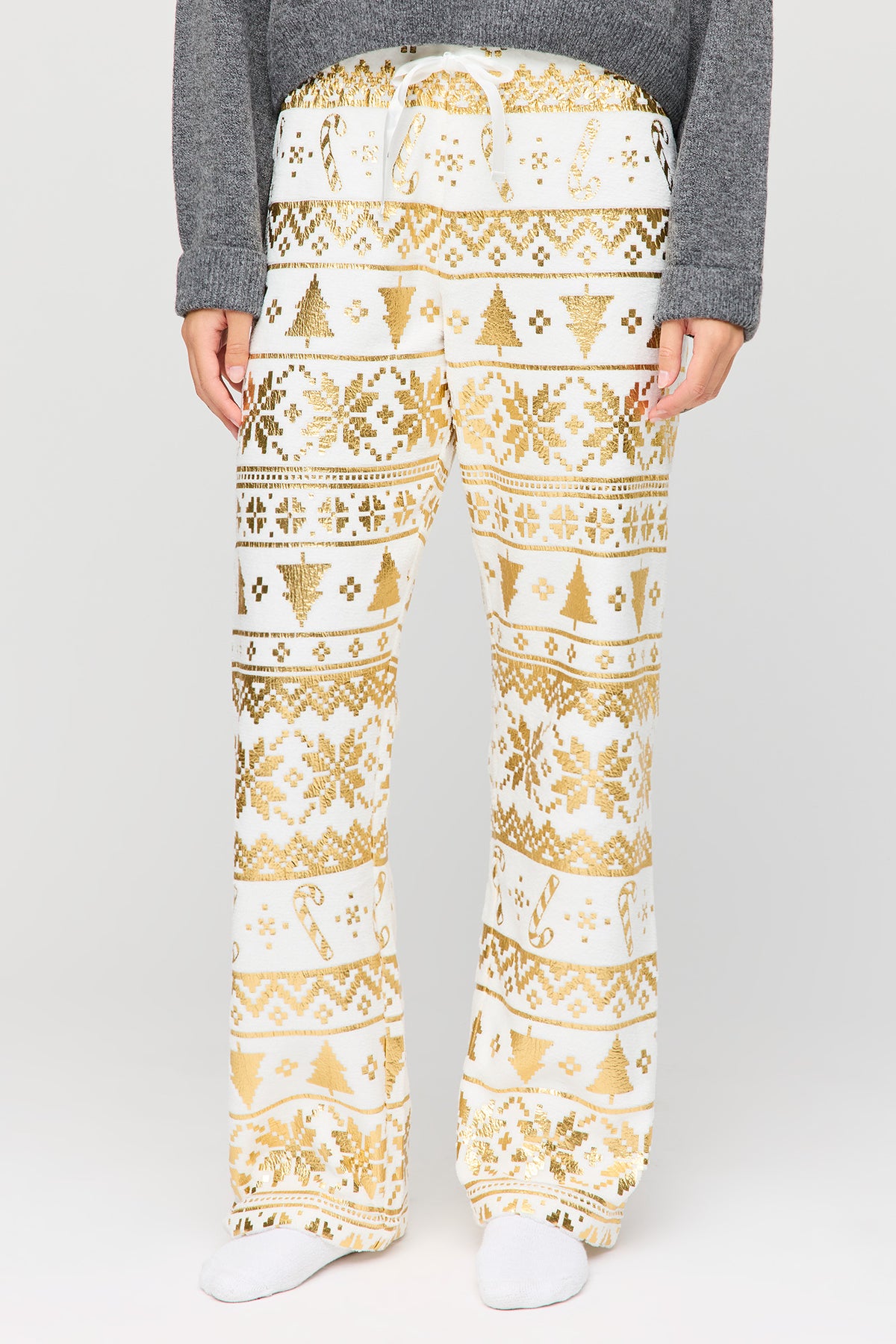 Alt View 2. Plush Christmas Pajama Pant - Green