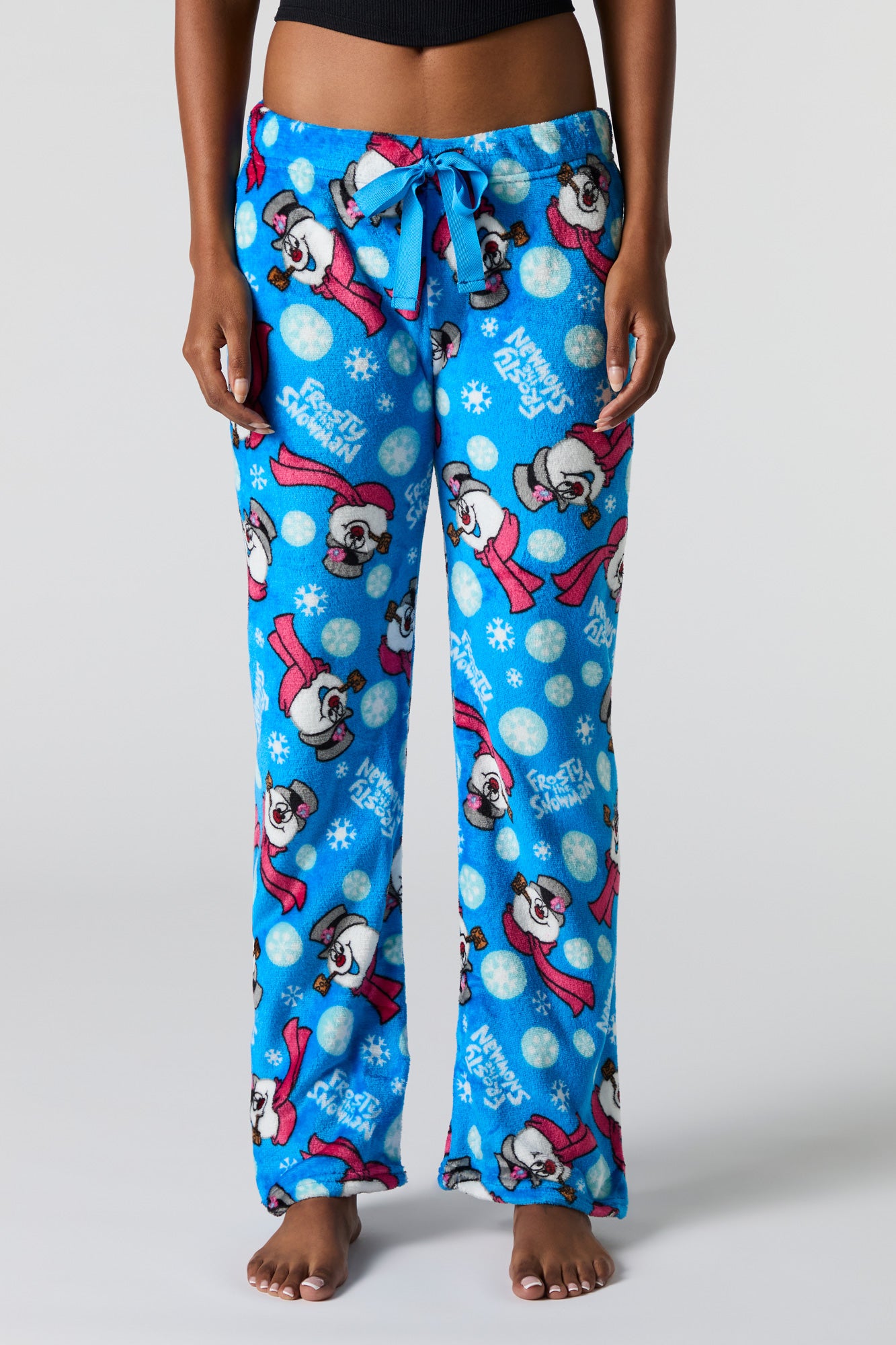 Pantalon de pyjama Noël en peluche imprimée