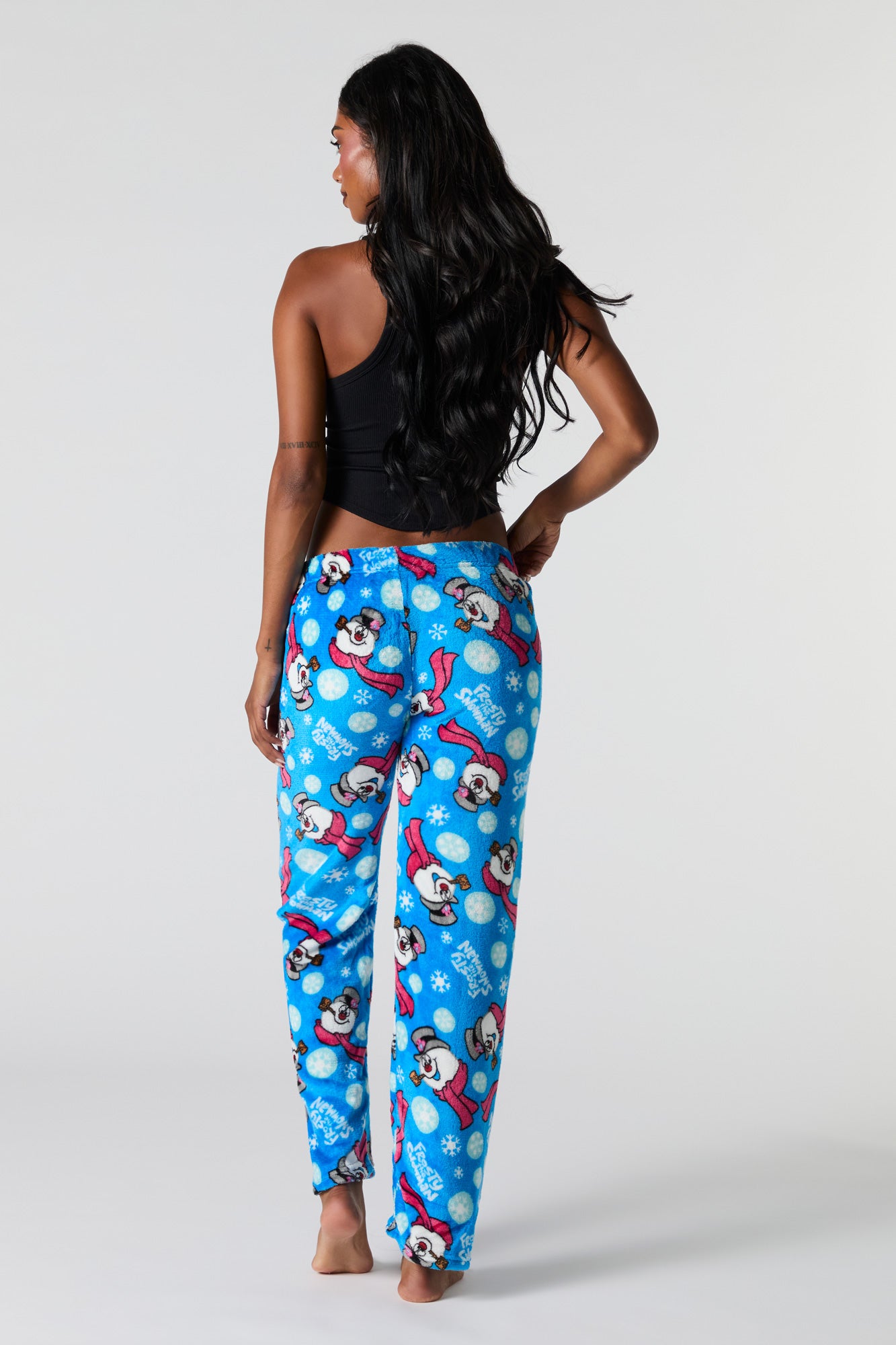 Pantalon de pyjama Noël en peluche imprimée