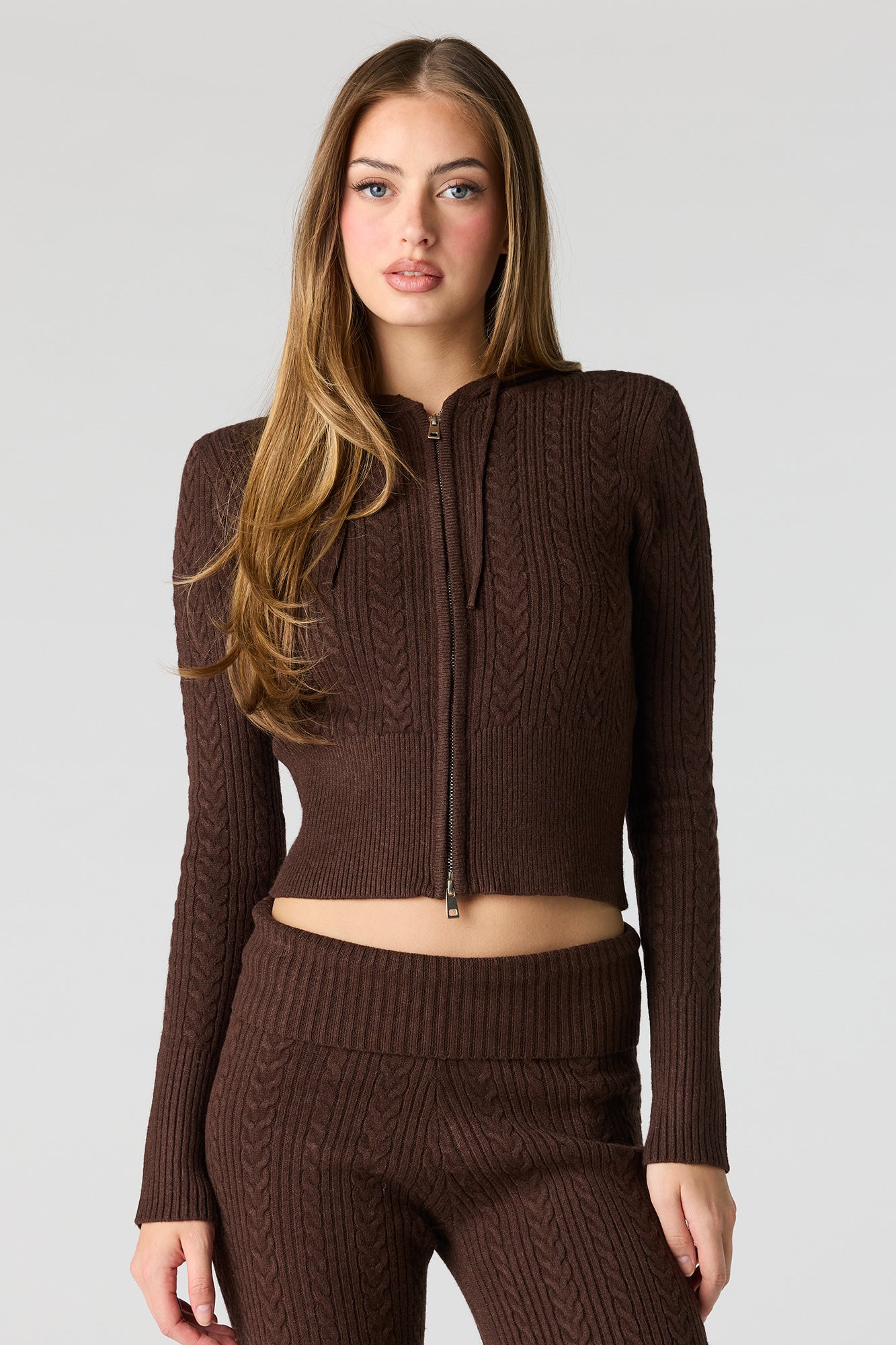 Cable Knit Zip-Up Hoodie – Urban Planet