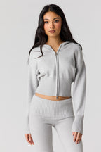 Knit 2 Way Zip Hoodie