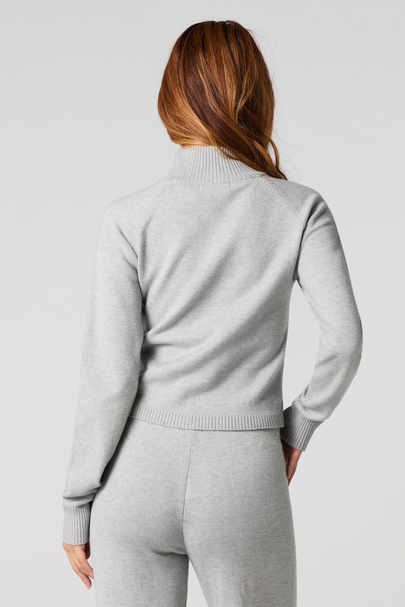 Number Jacquard Knit Zip-Up Sweater – Urban Planet
