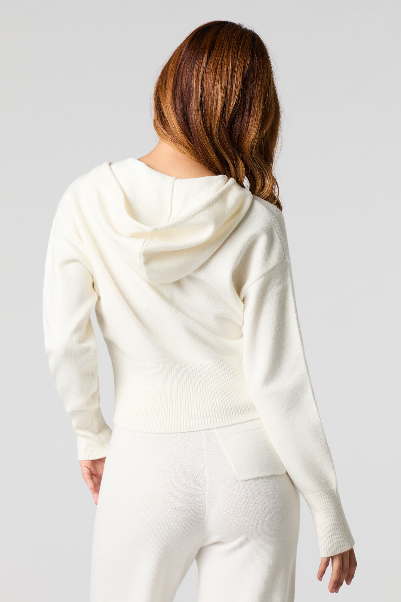 epine é shaggy knit zipper hoodie ivory épine エピヌ é shaggy knit zipper hoodie