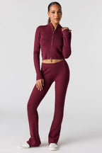 Pantalon côtelé à jambe évasée