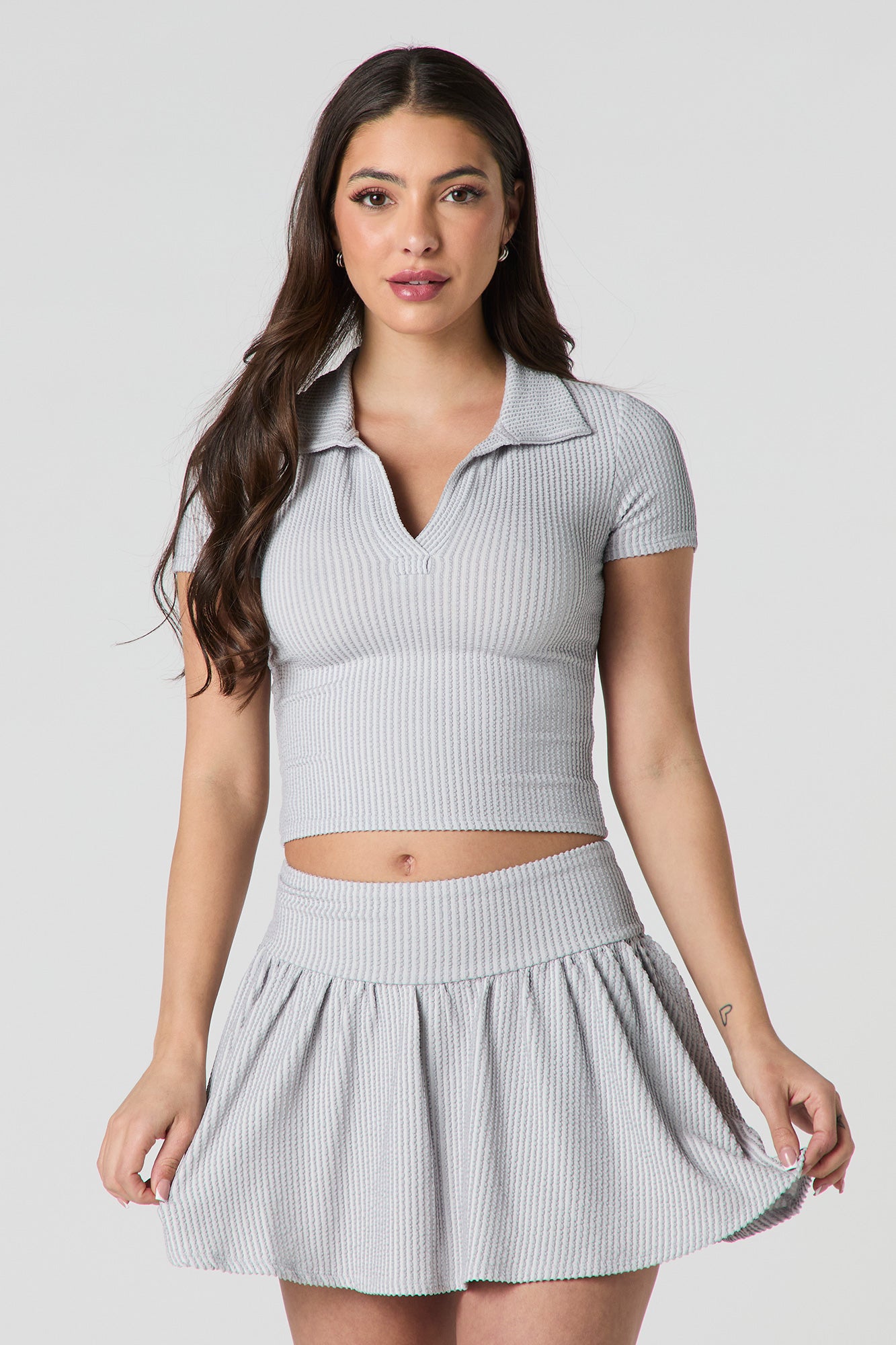 ★送料・関税込★BITTER CELLS★Knit Mini Skirt★ BOX PLEAT KNIT MINI SKIRT - Ecru | ZARA Canada
