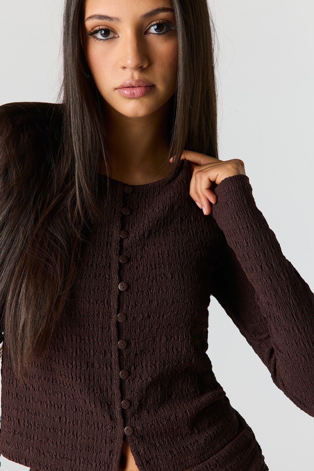 Vue alternative 4. Cardigan texturé