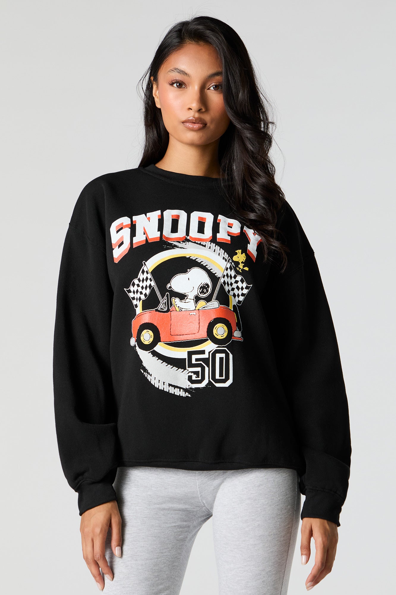 Snoopy Graphic Fleece Sweatshirt