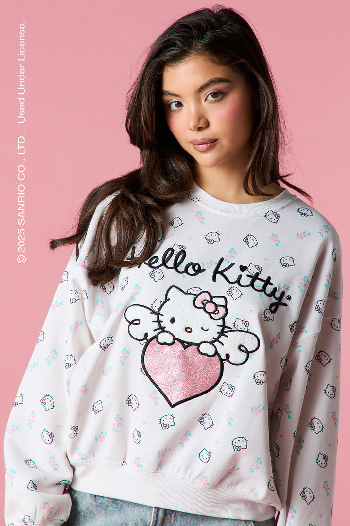 Chandail en molleton avec motif brodé Hello Kitty®