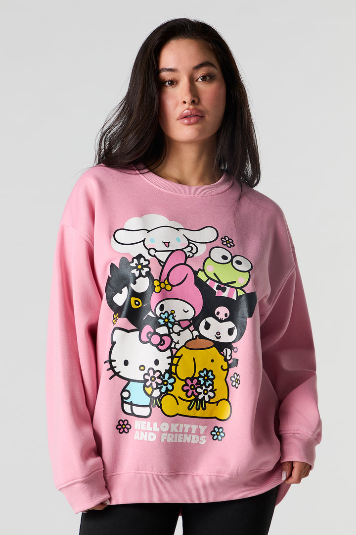Chandail en molleton à imprimé Hello Kitty & Friends